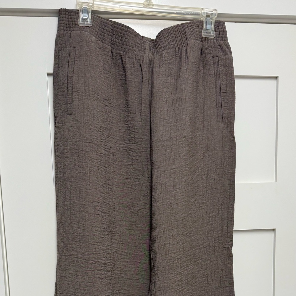 Zara Textured Brown Pants